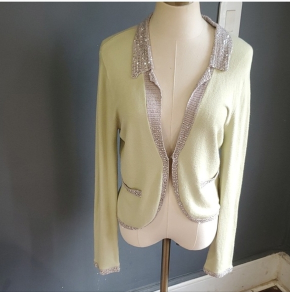 Michelle Nicole green cardigan sweater size M - Picture 13 of 13